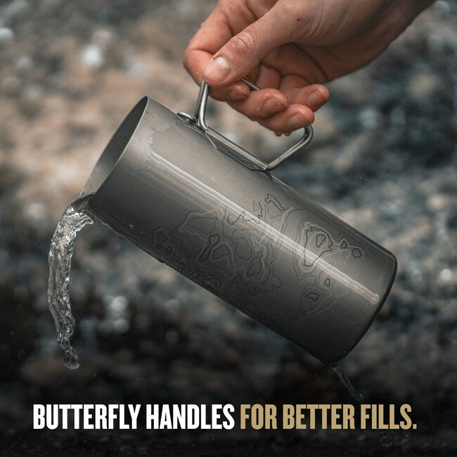 GRAYL Titanium GeoPress™ Purifier + Kochdeckel, Covert Black
