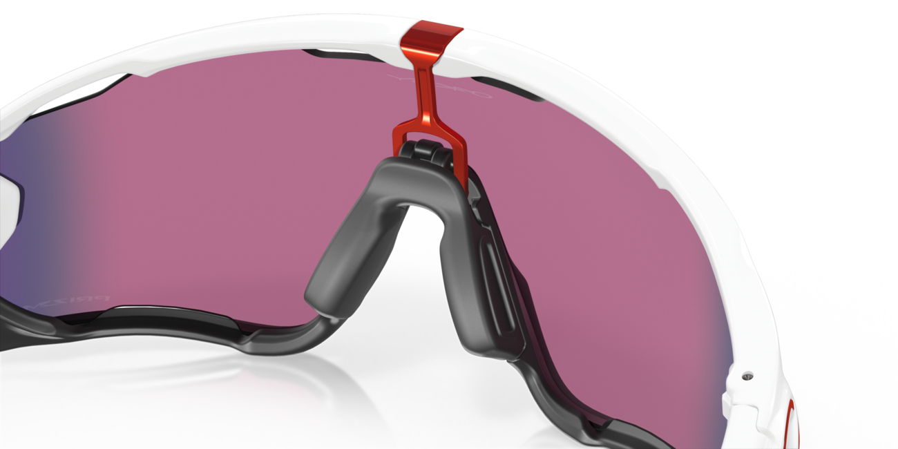 Oakley JAWBREAKER Sonnenbrille mit Rahmen Polished White und mit Dias Prizm Road