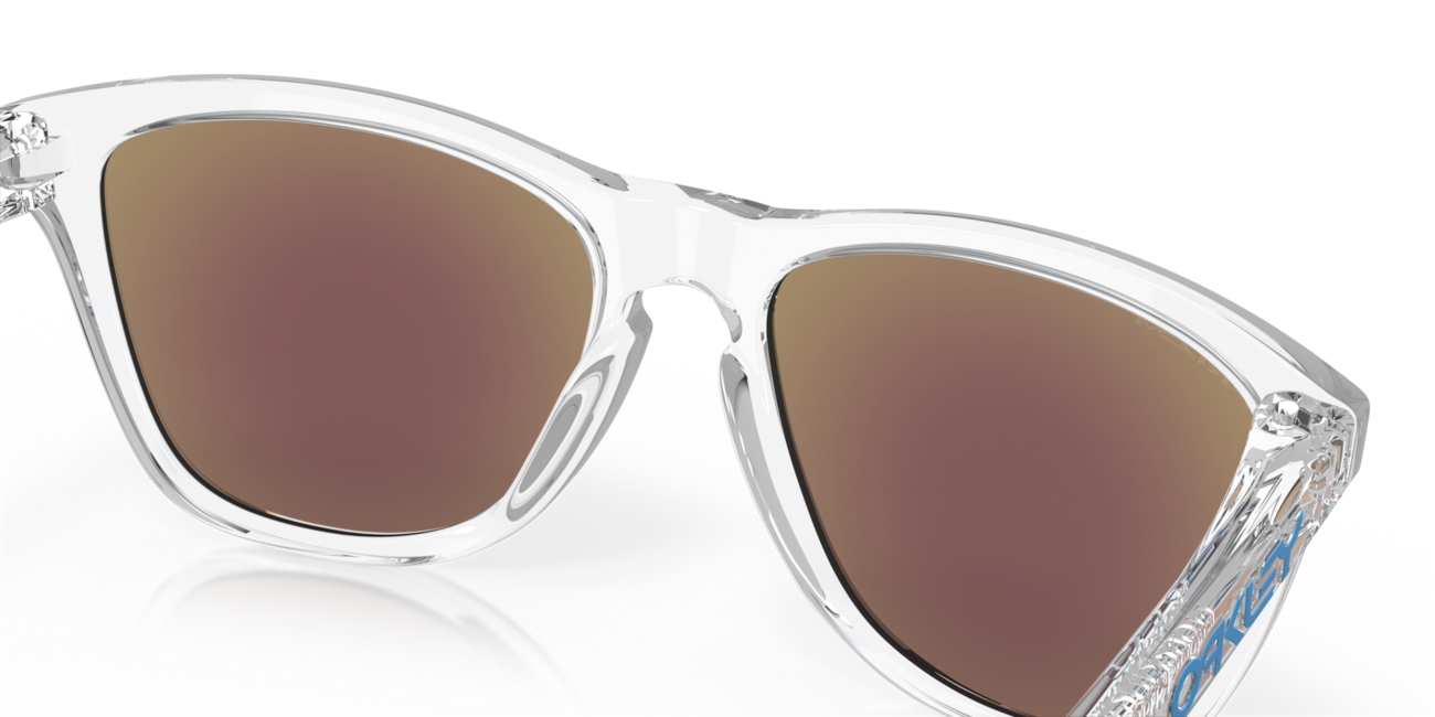 Oakley FROGSKINS Sonnenbrille mit Rahmen Crystal Clear und mit Dias Prizm Sapphire Iridium 55