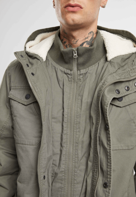 Brandit herren Winterjacke Meadow Jacket, olivgrün