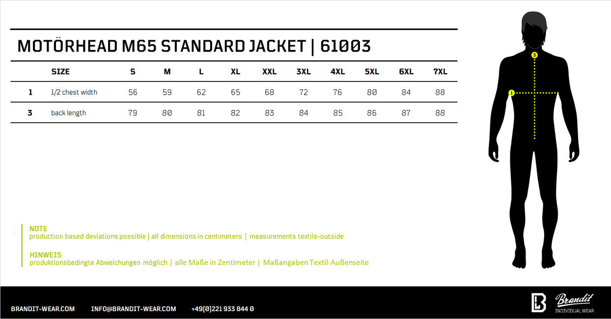 Brandit Motörhead M65 Classic jacke, schwarz