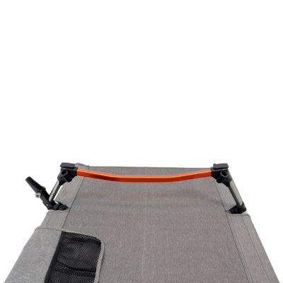 BasicNature Campingbett erhöht 190 cm, grau