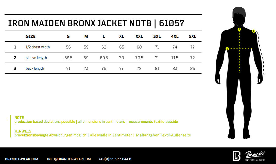 Brandit Iron Maiden Bronx Jacke, schwarz