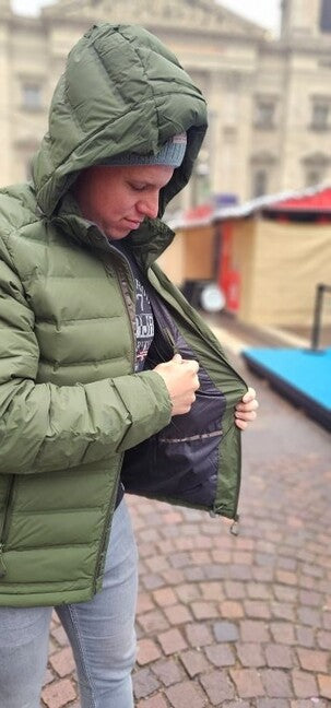 HUSKY Donnie herren daunenjacke, khaki