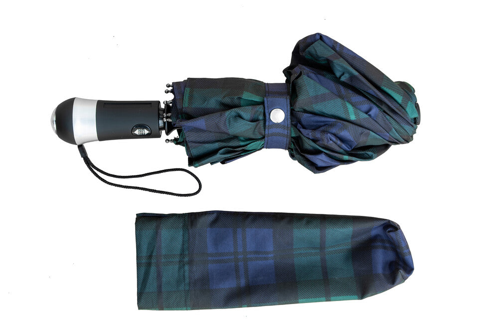 Origin Outdoors LED-Trek Compact Regenschirm led blau-grün