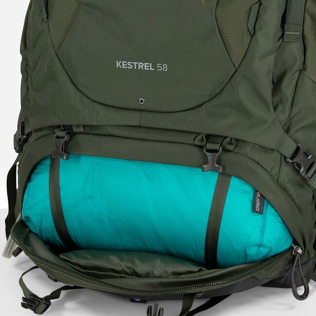 Osprey Kestrel 58 Hiking Backpack, Bonsai Green