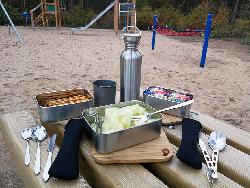 Origin Outdoors Bamboo Obedovy box z nehrdzavejucej ocele 1,2 l