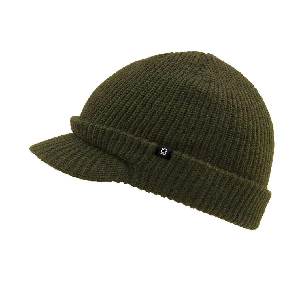 Brandit Shield Cap pletená čiapka so šiltom, olivová