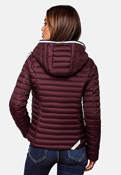 Navahoo Kimuk Princess damen Übergangsjacke mit Kapuze, weinrot