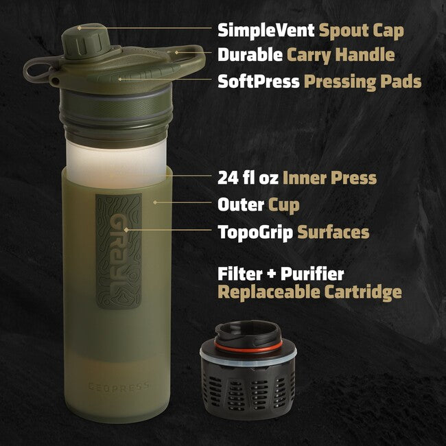 Grayl GeoPress filterflasche, olive drab