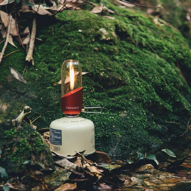 Fire Maple Gaslaterne mit Borosilikatglas, rot