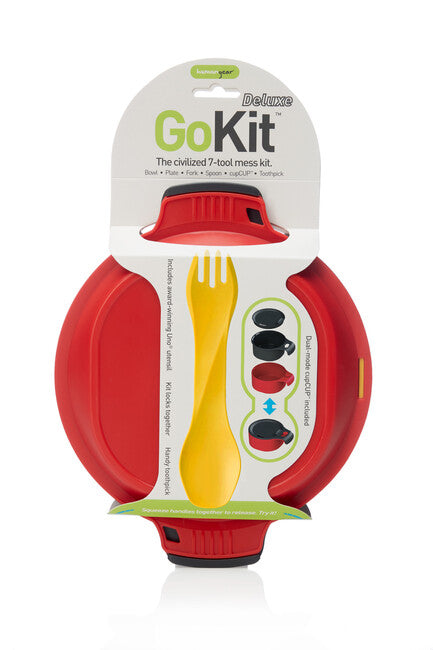 Humangear GoKit lunchbox deluxe holzkohle rot
