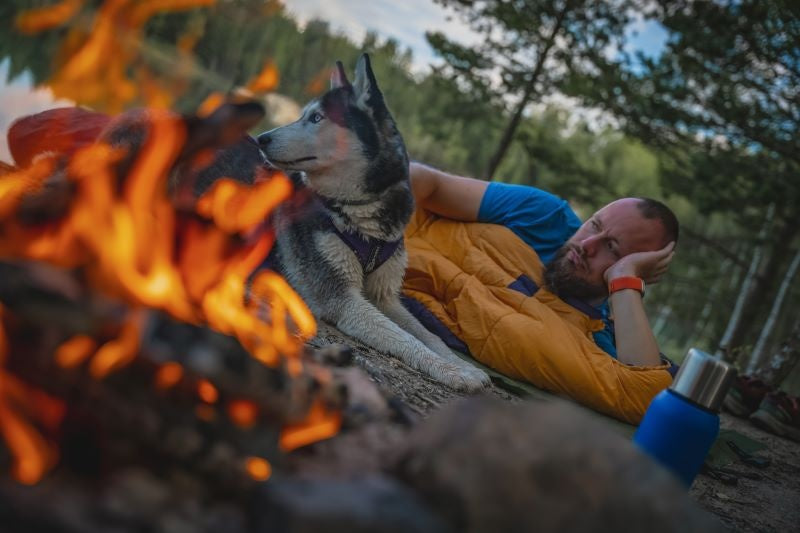 HUSKY Enjoy Long schlafsack, blau-orange