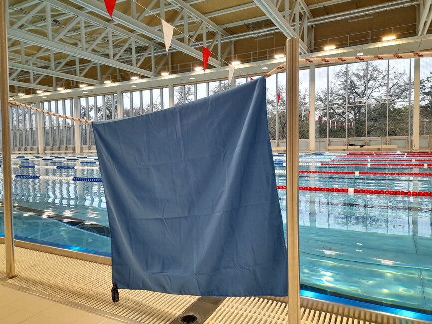 BasicNature Velourshandtuch 85 x 150 cm, blau