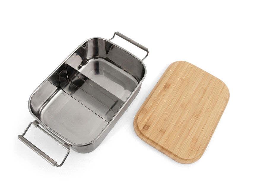 Origin Outdoors Bambus-Clip Edelstahl Lunch Box 1,2 L