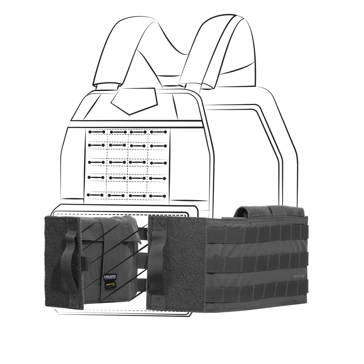 Pentagon Combat modularen pas za telovnik, siva