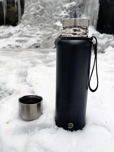 Origin Outdoors PureSteel Vakuum Thermoskanne 1 l schwarz
