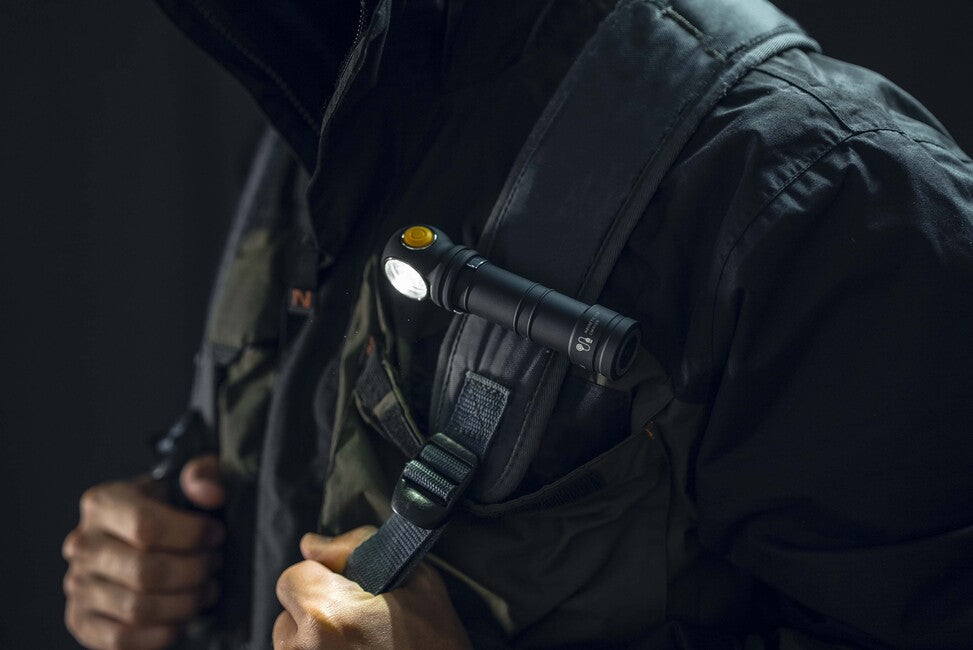 Armytek Wizard C2 Pro Max LR White LED Pocket Flashlight with Belt Clip, Pouch, Battery Powered, 4150 lm