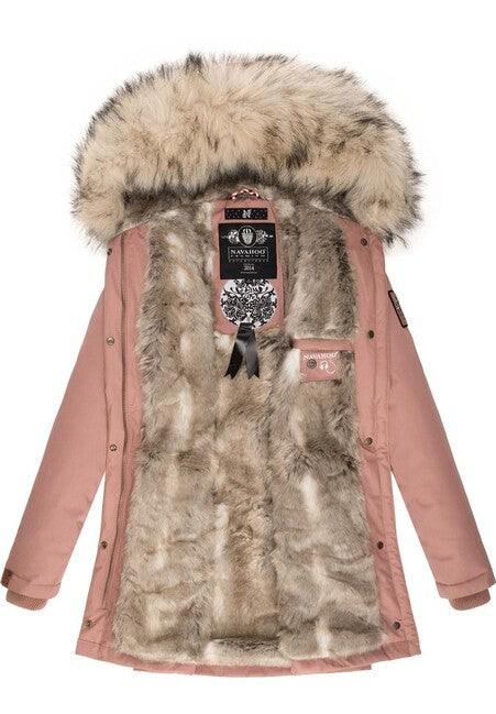 Navahoo Cristal Damen- Winter- Kapuzenjacke a kozusinou