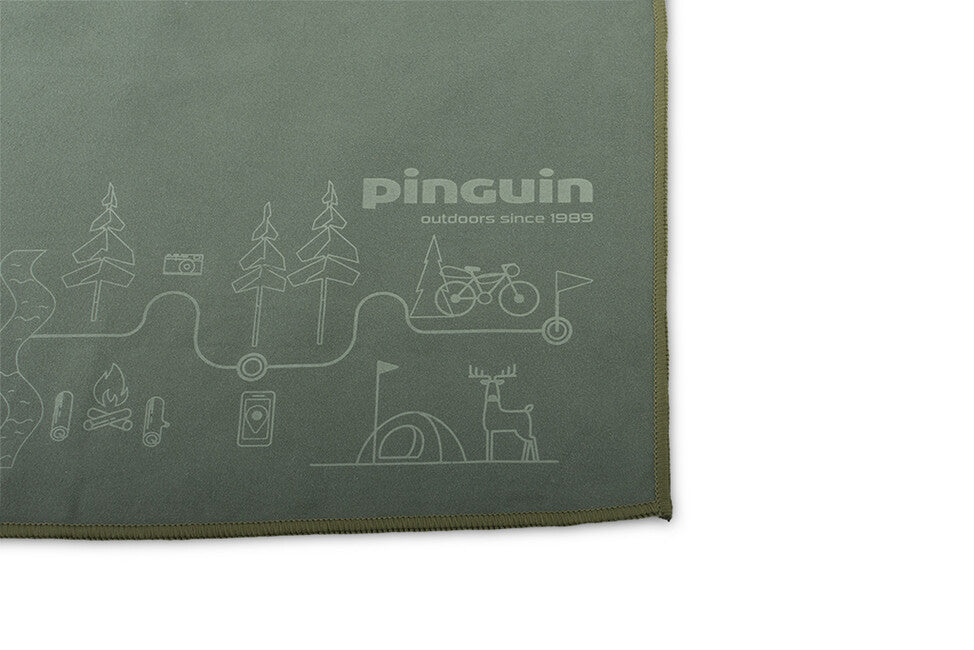 Pinguin Micro Handtuch Karte 60 x 120 cm, petrol