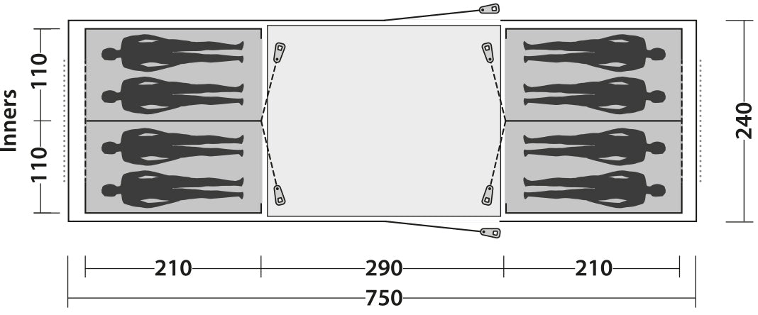 Easy Camp Huntsville Twin 800 zelt easyCamp 8 personen