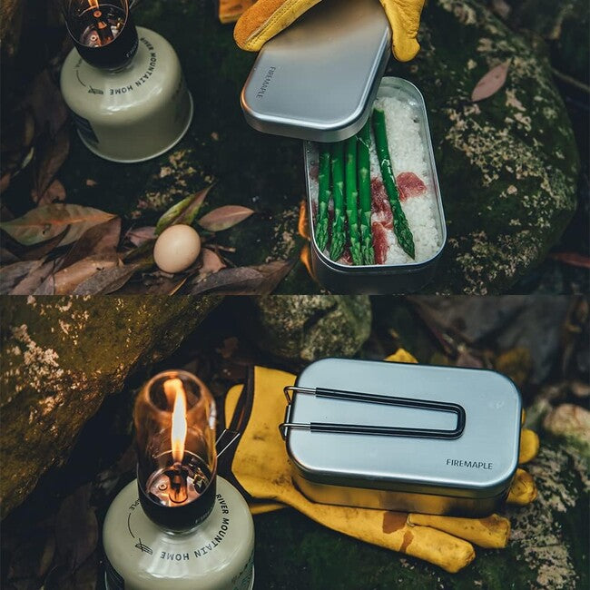 Fire Maple Aluminium lunchbox mit deckel 800 ml, frost
