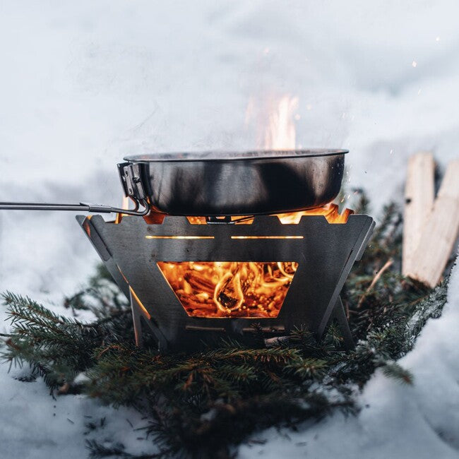 Fire Maple Maverick klappbare feuerstelle für holz mit grill mit ständer und 4 paneelen