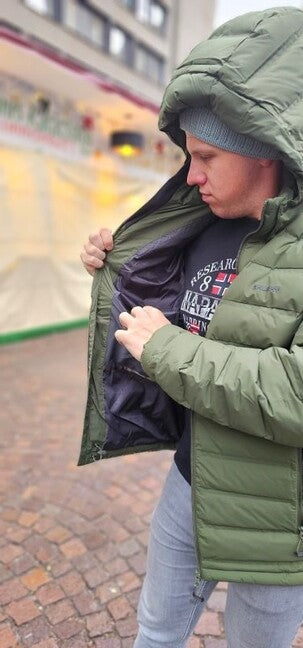 HUSKY Donnie herren daunenjacke, khaki