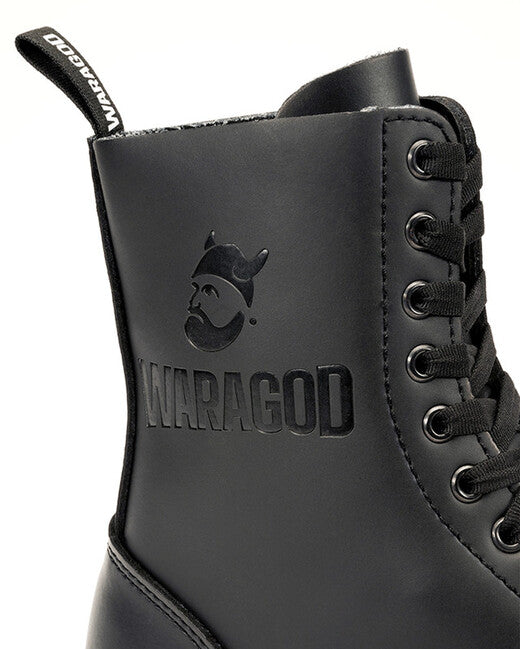 WARAGOD Jotun Lederstiefel, schwarz