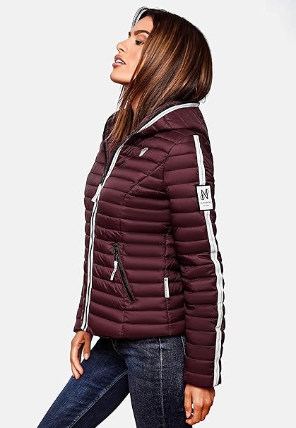 Navahoo Kimuk Princess damen Übergangsjacke mit Kapuze, weinrot