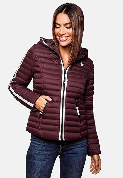 Navahoo Kimuk Princess damen Übergangsjacke mit Kapuze, weinrot