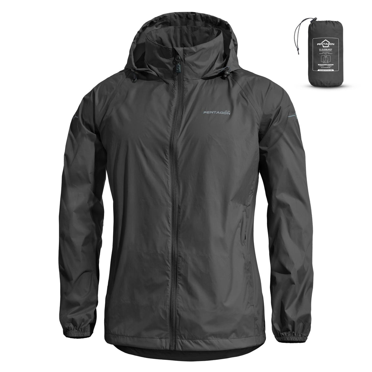 Pentagon Cloudburst Packable γυναικείο μπουφάν, μαύρο