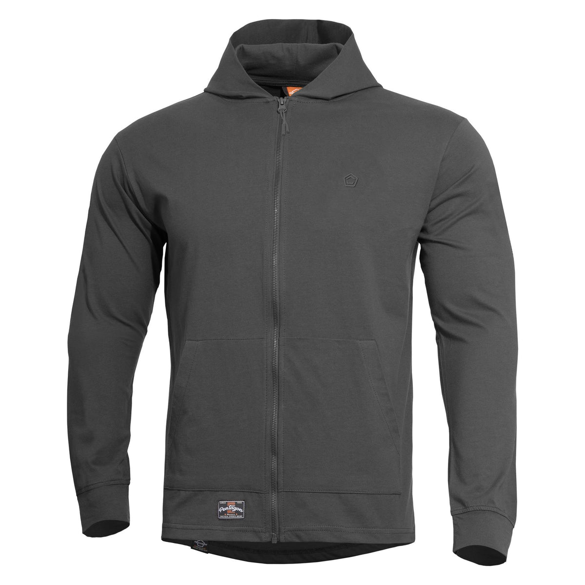 Pentagon Agis Ring Spun Herren Kapuzenpullover, Cinder Grey