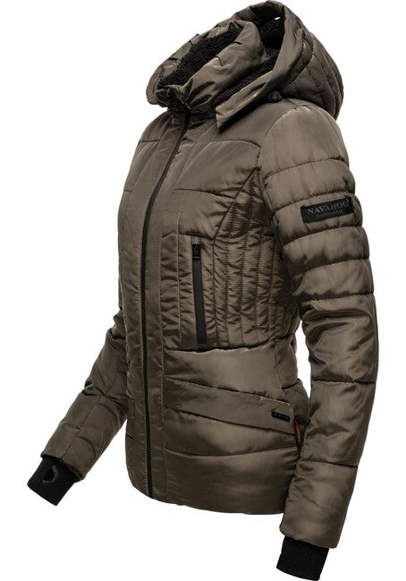 Navahoo Adele damen Winterjacke mit Kapuze, anthrazit