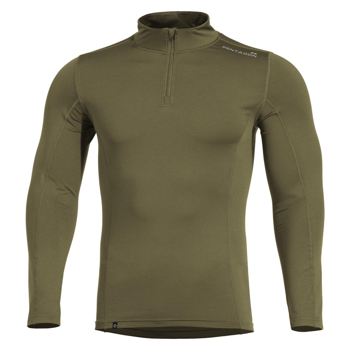Pentagon T-Shirt so zipsom Pindos 1/2, olive green