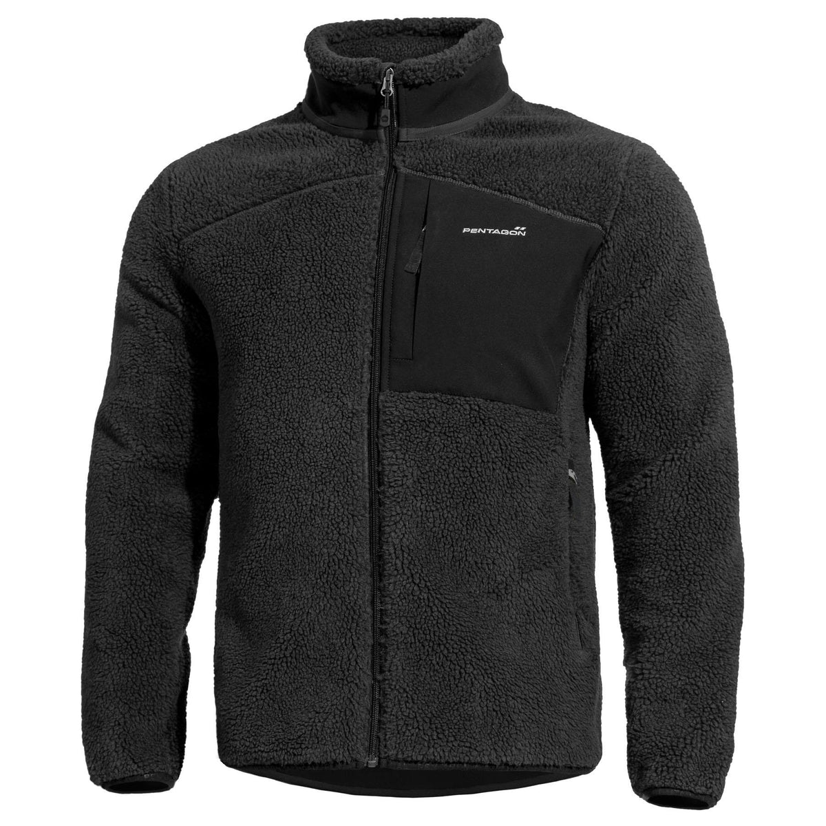 Pentagon Summit Sherpa Herren-Fleecejacke, schwarz