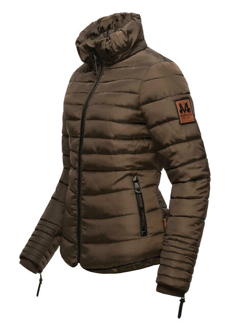 Marikoo Amber damen-Winterjacke mit Kapuze, dark choco