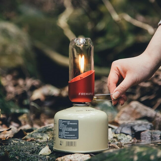 Fire Maple Gaslaterne mit Borosilikatglas, rot