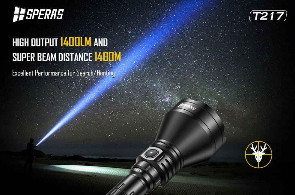 Speras T217 Jagdtaschenlampe 1400LM 1400M