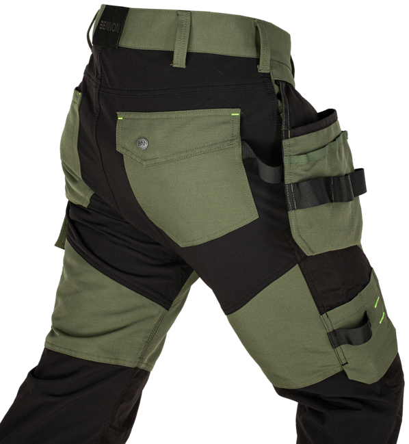 Bennon Erebos Work Pants, Green/Black