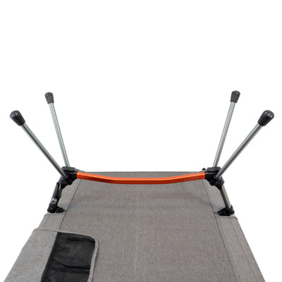 BasicNature Campingbett erhöht 190 cm, grau