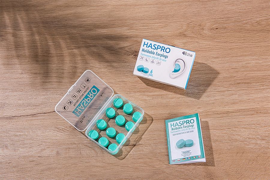 HASPRO 6P Silikon-Ohrstöpsel, Pfefferminz