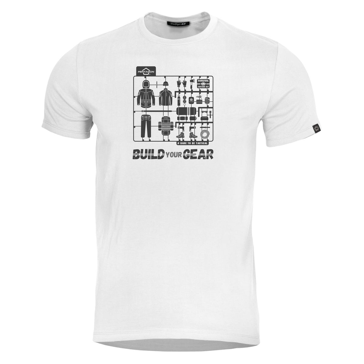 Pentagon Ageron kurzes T-shirt, weiß