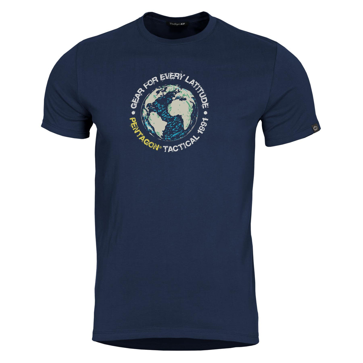 Pentagon Globe Herren Kurzarm-T-Shirt, midnight blue