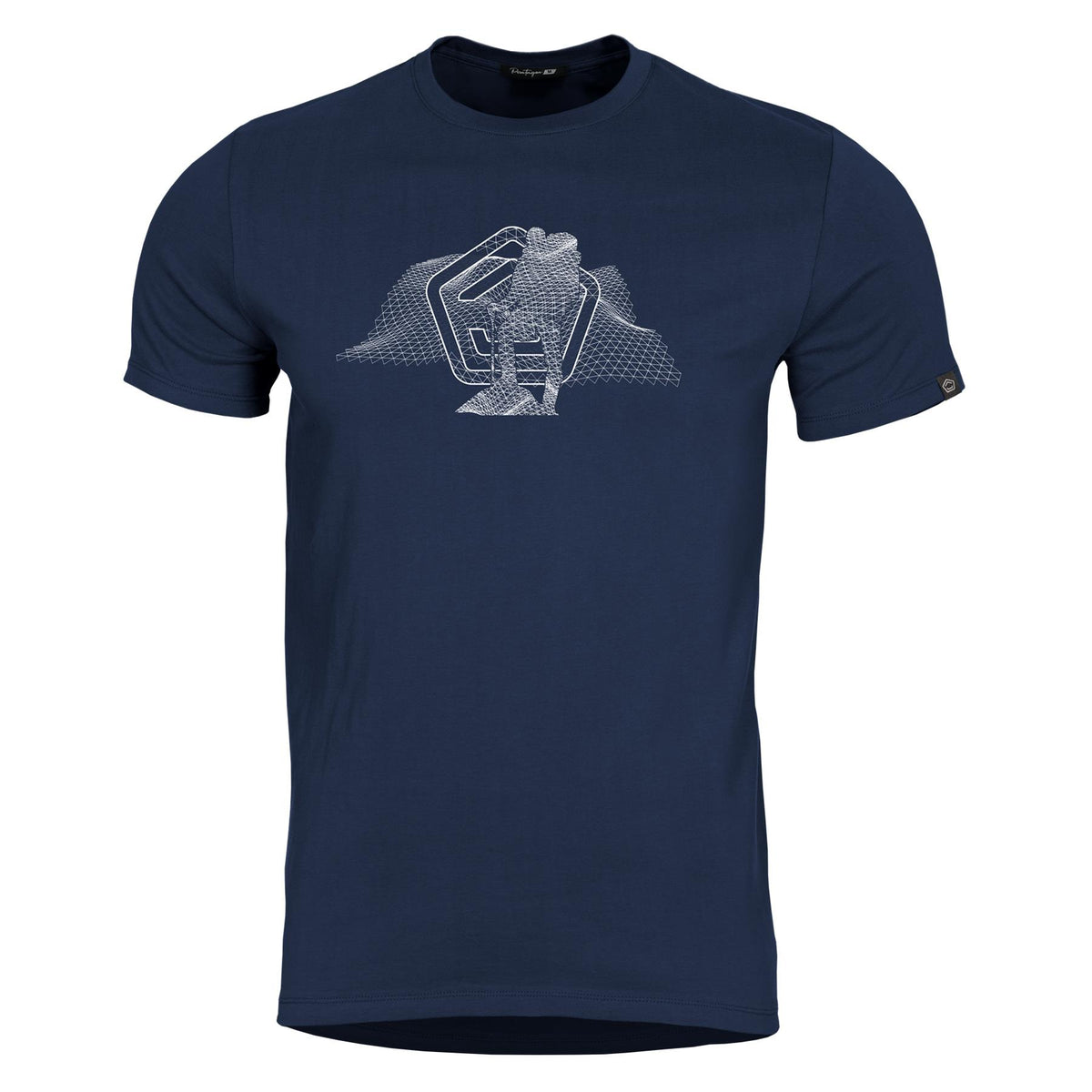 Pentagon Wireframe moška majica s kratkimi rokavi, midnight blue