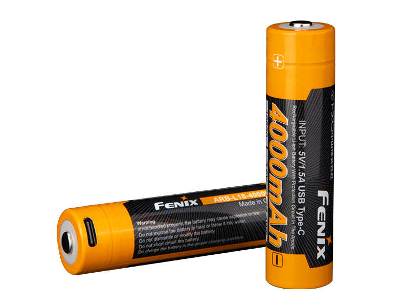 Fenix 18650 wiederaufladbare usb-c batterie 4000 mAh (Li-Ion)