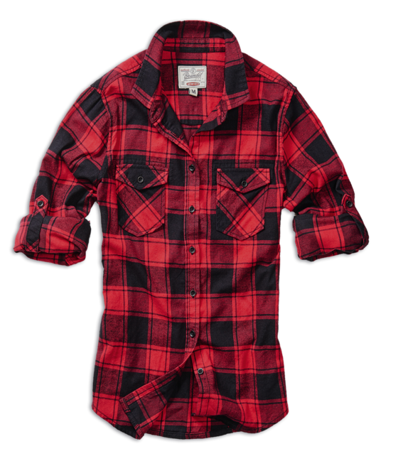 Brandit Amy damenhemd, schwarz-rot