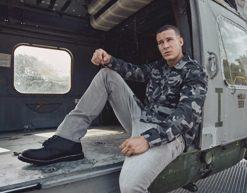 Brandit Vintage herrenhemd, grau camo