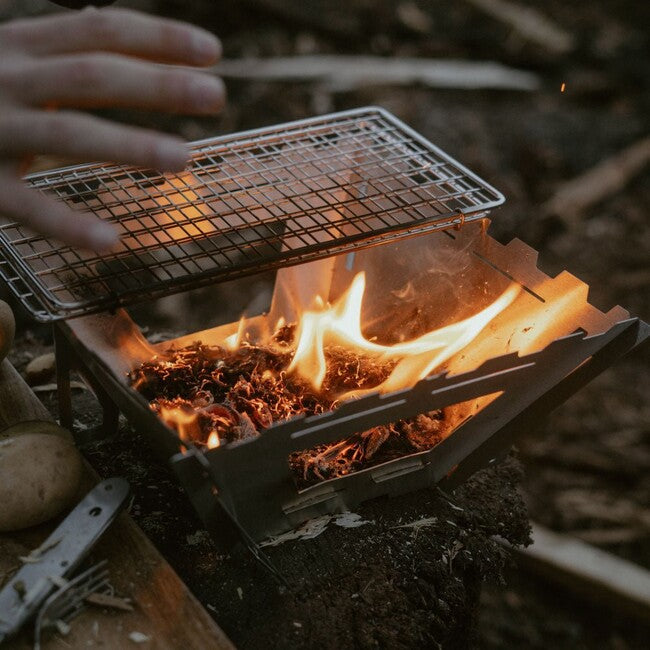 Fire Maple Maverick klappbare feuerstelle für holz mit grill mit ständer und 4 paneelen
