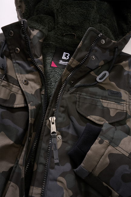 Brandit Marsh Lake parka damen winterjacke mit kapuze, darkcamo